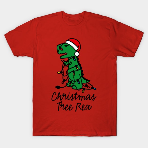 Christmas tree rex ugly xmas Christmas tree dinosaur T-Shirt by LaundryFactory